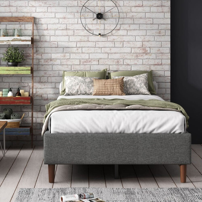 Alexandra Double Bed Base Dark Grey - Furniture > Bedroom - Bedzy Australia
