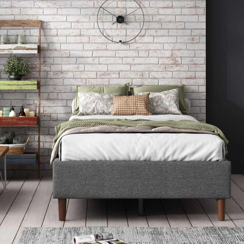Alexandra Double Bed Base Dark Grey - Bedzy Australia (ABN 18 642 972 209) - Furniture > Bedroom