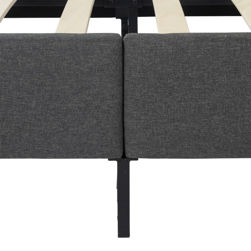 Alexandra Queen Bed Base Dark Grey - Bedzy Australia (ABN 18 642 972 209) - Furniture > Bedroom