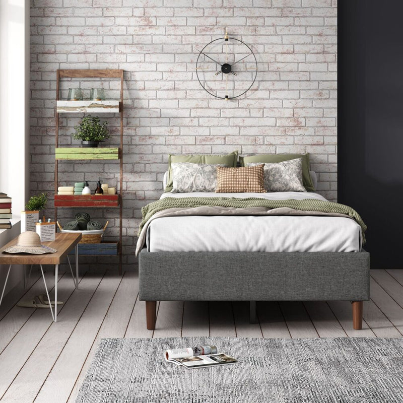 Alexandra Queen Bed Base Dark Grey - Bedzy Australia (ABN 18 642 972 209) - Furniture > Bedroom