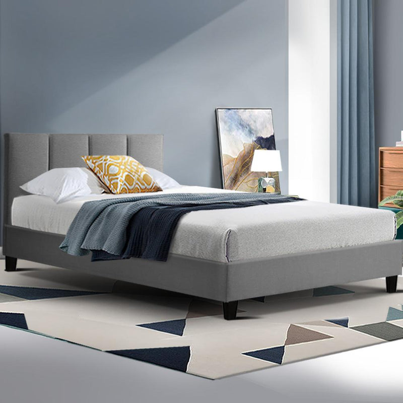 Alma Single Bed Frame Grey - Bedzy Australia (ABN 18 642 972 209) - Cheap affordable bedroom furniture shop near me Australia