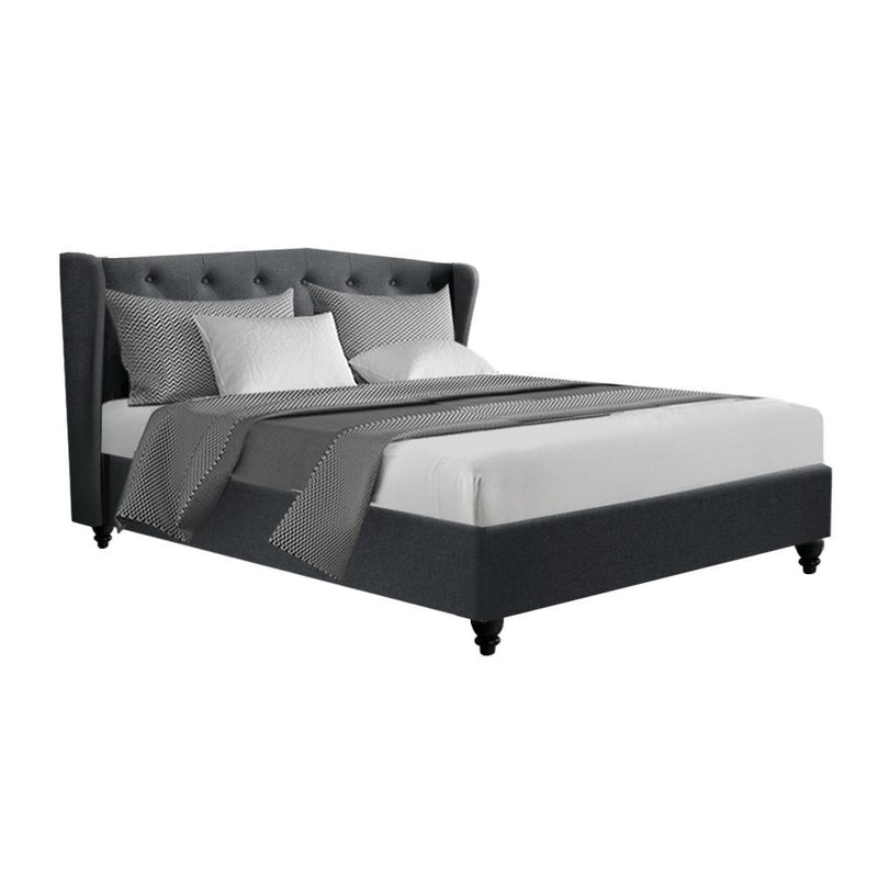 Altona Queen Bed Frame Charcoal - Bedzy Australia - Furniture > Bedroom