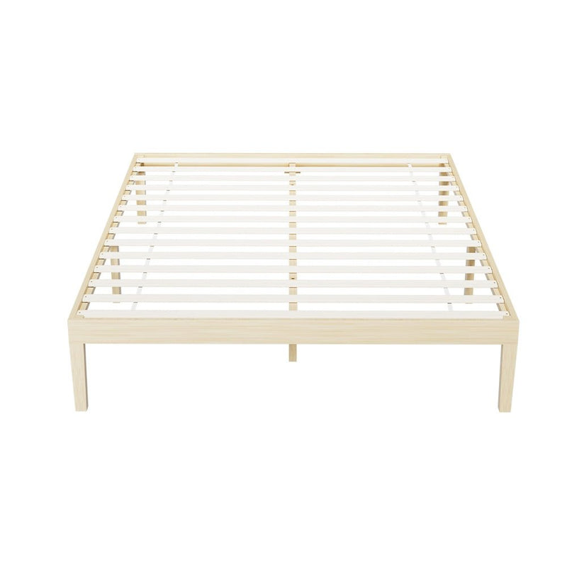 Bruno Minimalist Double Solid Pinewood Bed Frame - Bedzy Australia (ABN 18 642 972 209) - Furniture > Bedroom - Cheap affordable bedroom furniture shop near me Australia