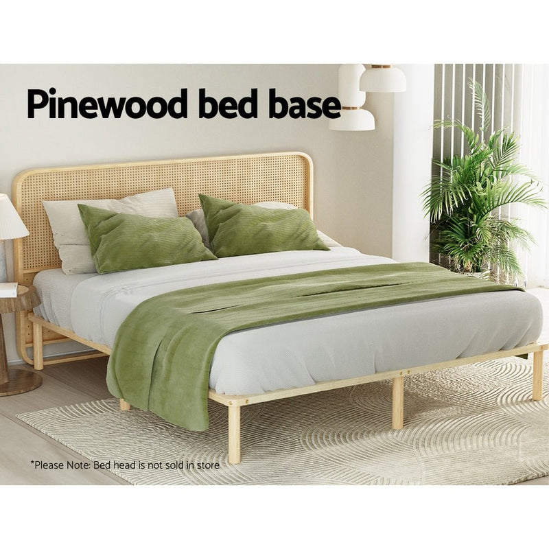 Amba Minimalist King Wooden Bed Frame Pine - Bedzy Australia (ABN 18 642 972 209) - Furniture > Bedroom - Cheap affordable bedroom furniture shop near me Australia