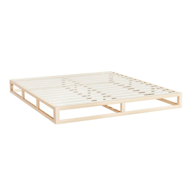 Kalam Minimalist Solid Pinewood Bed Frame - King - Bedzy Australia (ABN 18 642 972 209) - Furniture > Bedroom - Cheap affordable bedroom furniture shop near me Australia