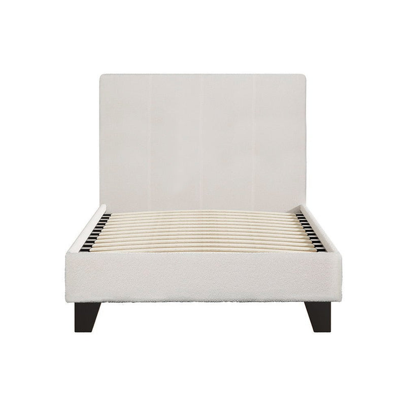 Artiss Bed Frame Single Size Boucle Fabric Mattress Base Platform Wooden - Bedzy Australia (ABN 18 642 972 209) - Furniture > Bedroom