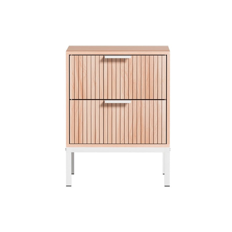 Lura Bedside Table With 2 Drawers - Pine - Bedzy Australia (ABN 18 642 972 209) - Furniture > Bedroom - Cheap affordable bedroom furniture shop near me Australia