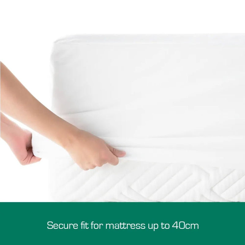 Australian Made Cotton Terry Fully Fitted Waterproof Mattress Protector - Double - Home & Garden > Bedding - Bedzy Australia