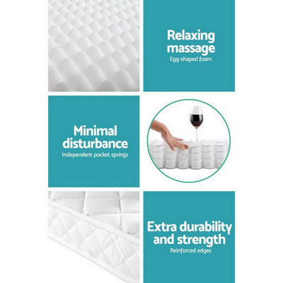 Baby Cot Size | Mattress Pocket Spring Foam Aloe Fabric 13cm - Bedzy Australia