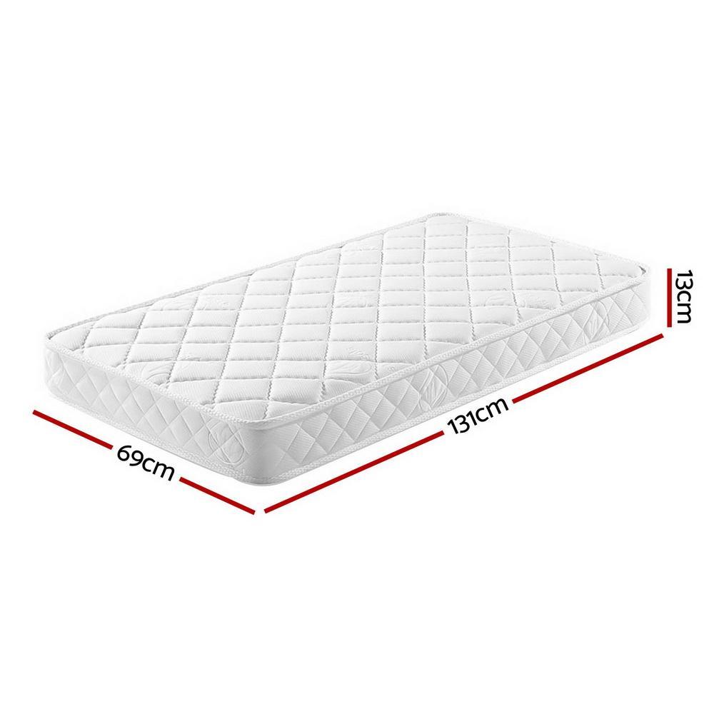 Baby Cot Size Mattress Pocket Spring Foam Aloe Fabric 13cm
