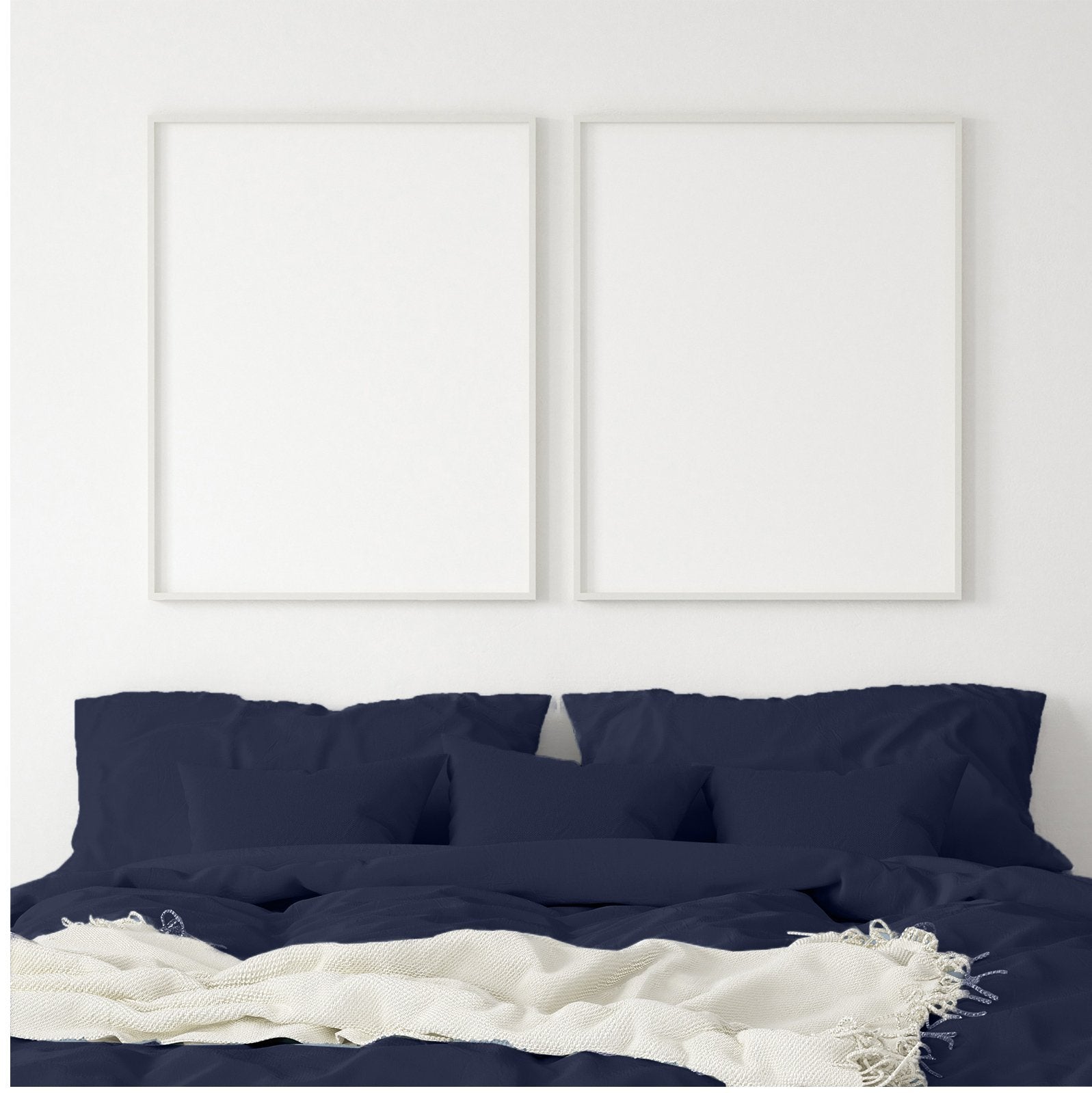 Balmain 1000 Thread Count Hotel Grade Bamboo Cotton Quilt Cover Pillowcases Set King Royal Blue - Bedzy Australia