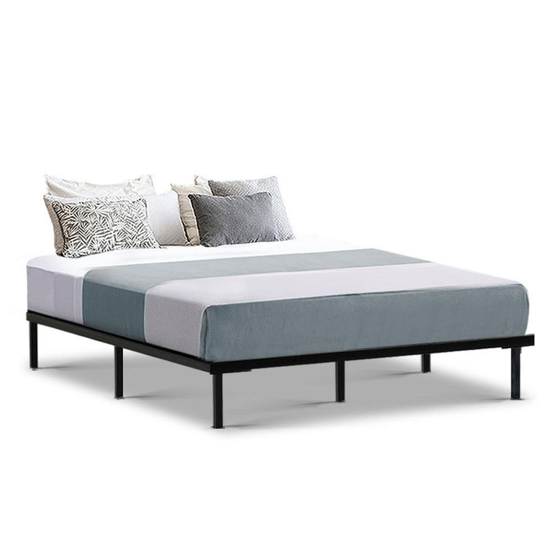 Basic Series Metal Queen Bed Frame Black - Bedzy Australia - Furniture > Bedroom