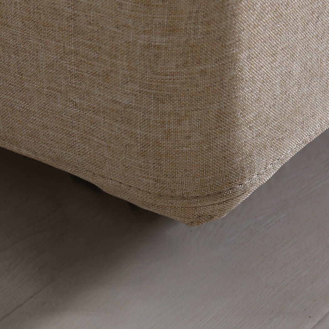 Bendigo King Size Gas Lift Storage Bed Frame Beige - Bedzy Australia