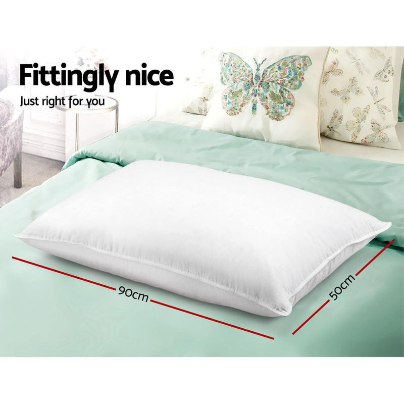 Bedding King Size 4 Pack Bed Pillow Medium*2 Firm*2 Microfibre Fiiling - Bedzy Australia