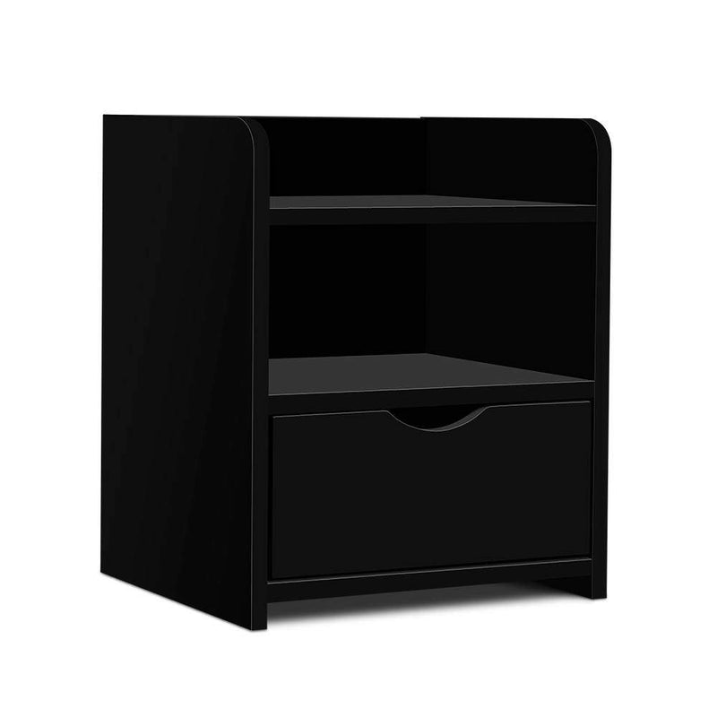 Bedside Table Drawer - Black - Bedzy Australia