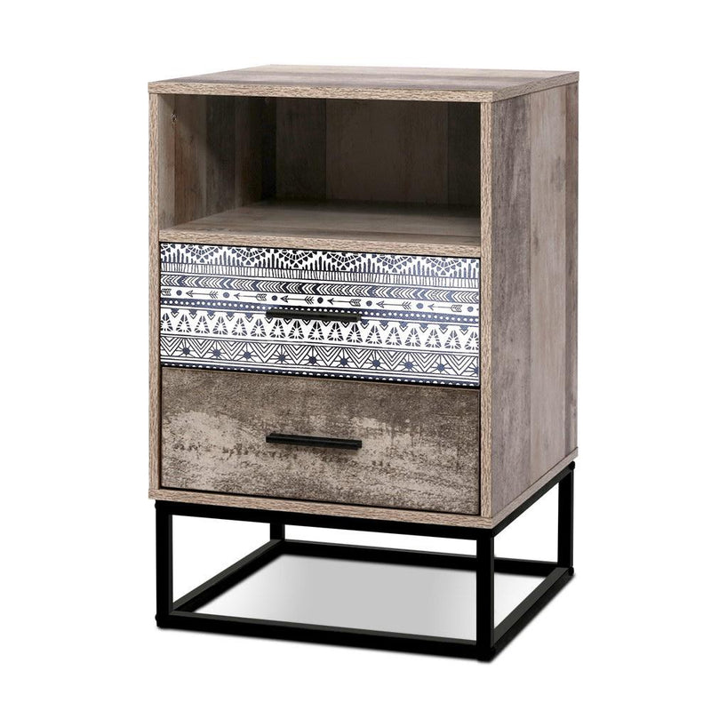 Bedside Table Drawers Side Table Wood Nightstand Storage Cabinet Unit - Bedzy Australia