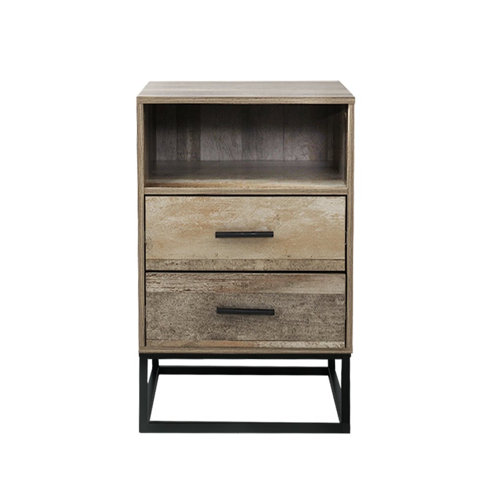 Bedside Table With Drawers - Bedzy Australia