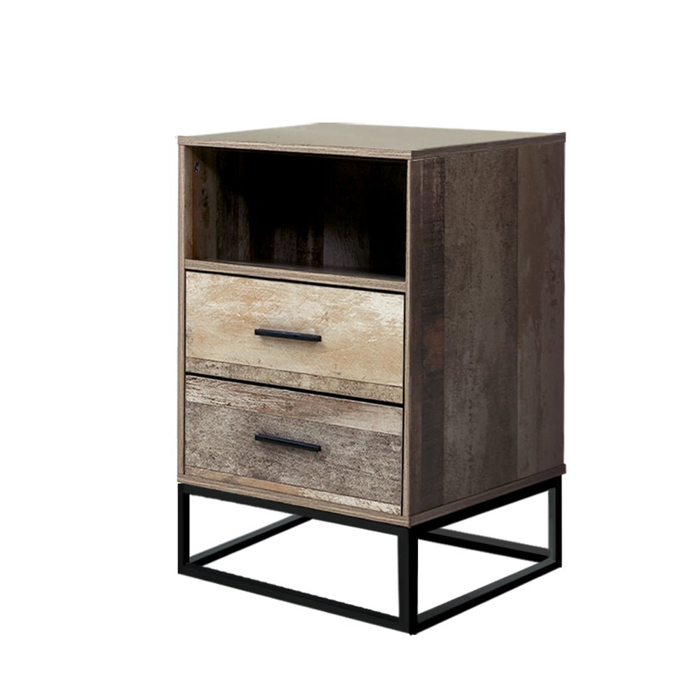 Bedside Table With Drawers - Bedzy Australia