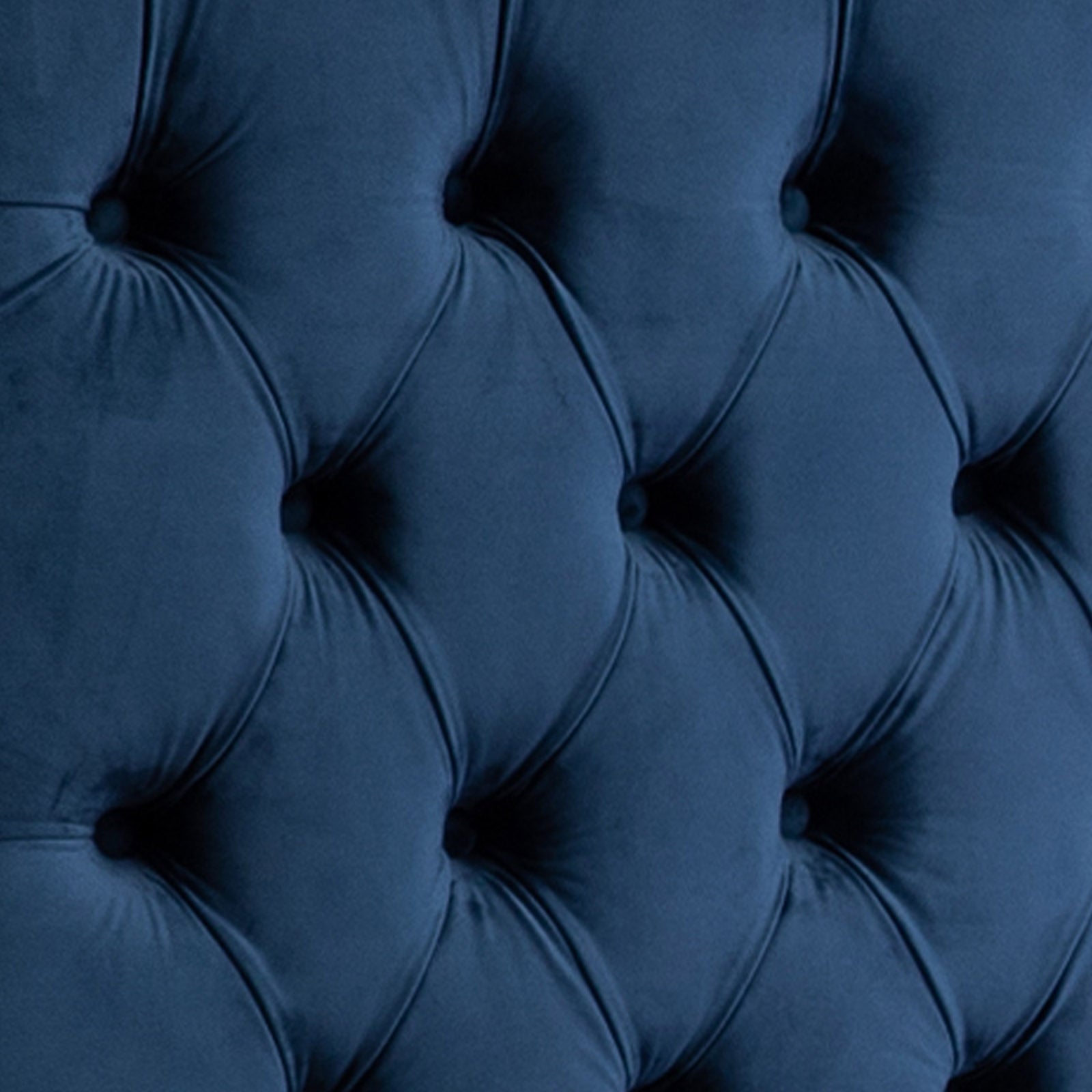 Bedzy Luxe Anna Queen Size Bed Frame Velvet Upholstery - Deep Blue - Furniture > Bedroom - Bedzy Australia