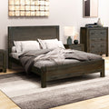 Nowra King Size Solid Wood Veneered Acacia Bed Frame - Chocolate