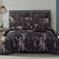 Black Marble King Size Duvet Doona Quilt Cover Set