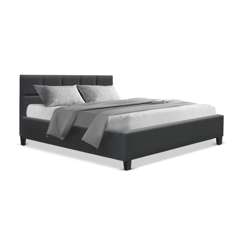 Bondi Double Bed Frame Charcoal - Bedzy Australia - Furniture > Bedroom