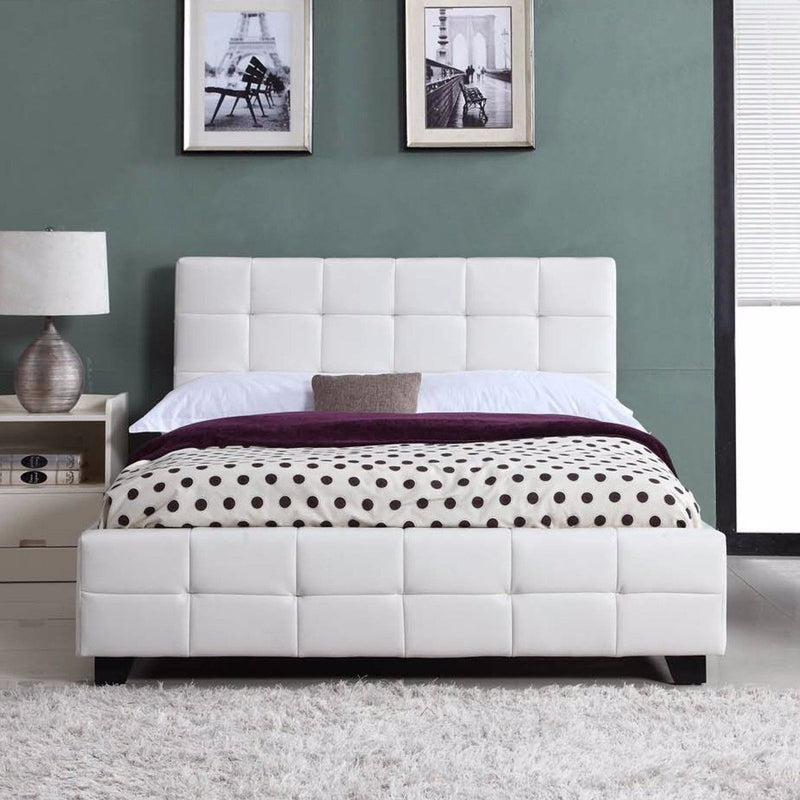 Bravo Queen Bed Frame White - Bedzy Australia