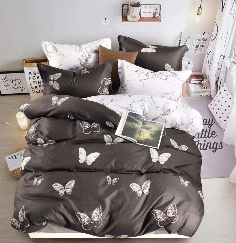 Butterfly Super King Size Quilt/Doona/Duvet Cover Set - Bedzy Australia (ABN 18 642 972 209) - Home & Garden > Bedding - Cheap affordable bedroom furniture shop near me Australia