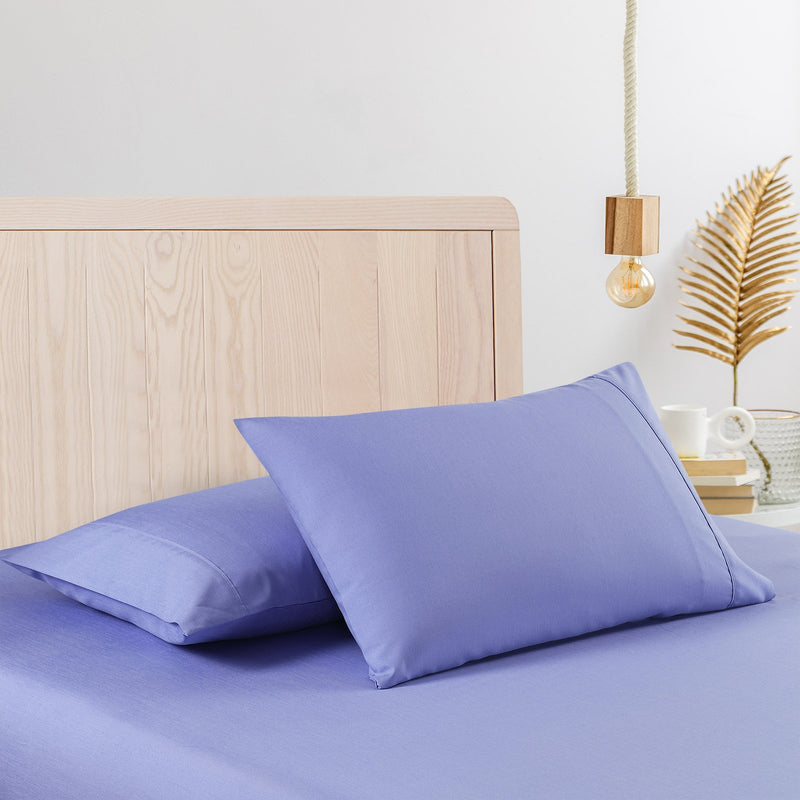 Casa Decor 2000 Thread Count Bamboo Cooling Sheet Set Ultra Soft Bedding Double Mid Blue - Bedzy Australia - Home & Garden > Bedding