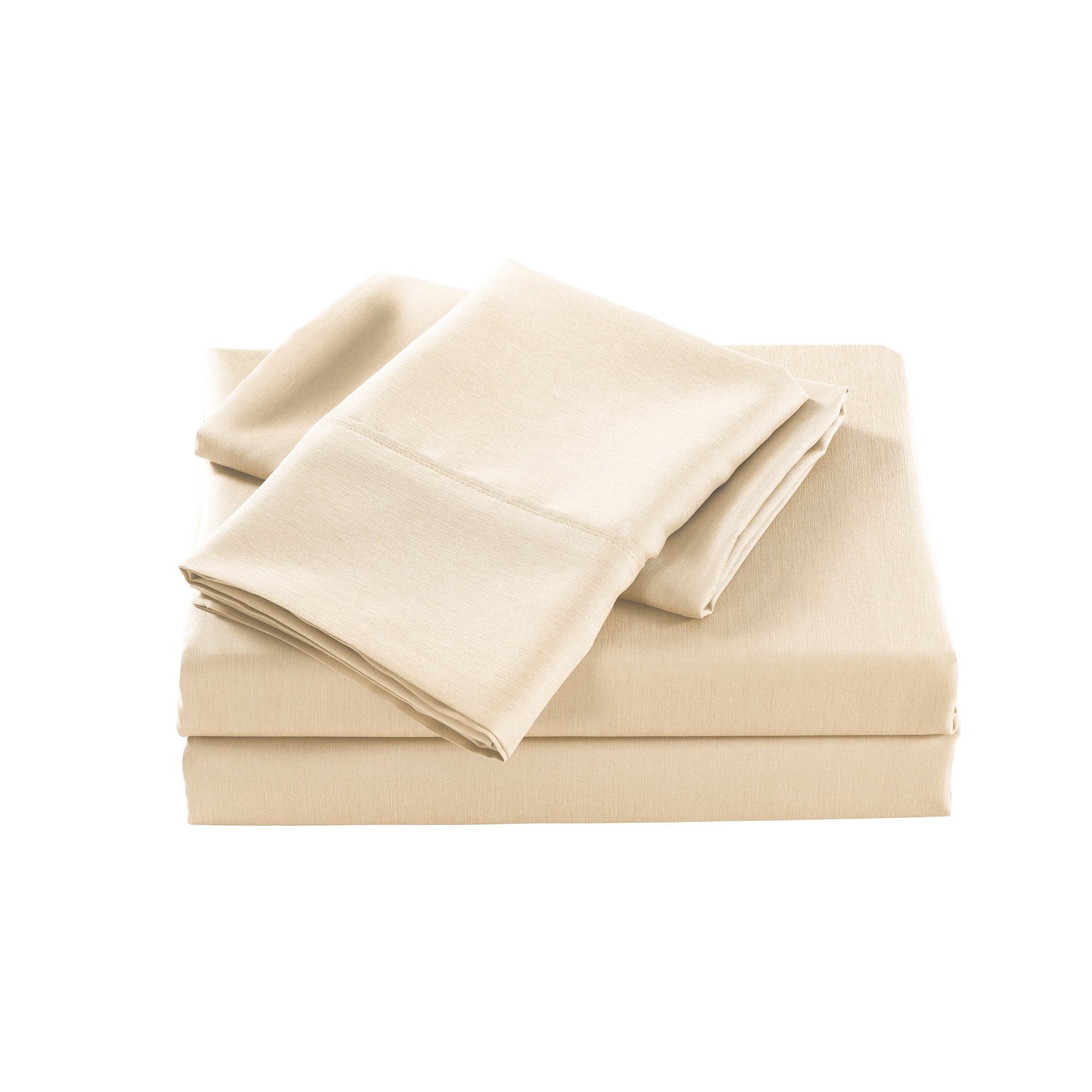 Casa Decor 2000 Thread Count Bamboo Cooling Sheet Set Ultra Soft Bedding King Oatmeal - Bedzy Australia
