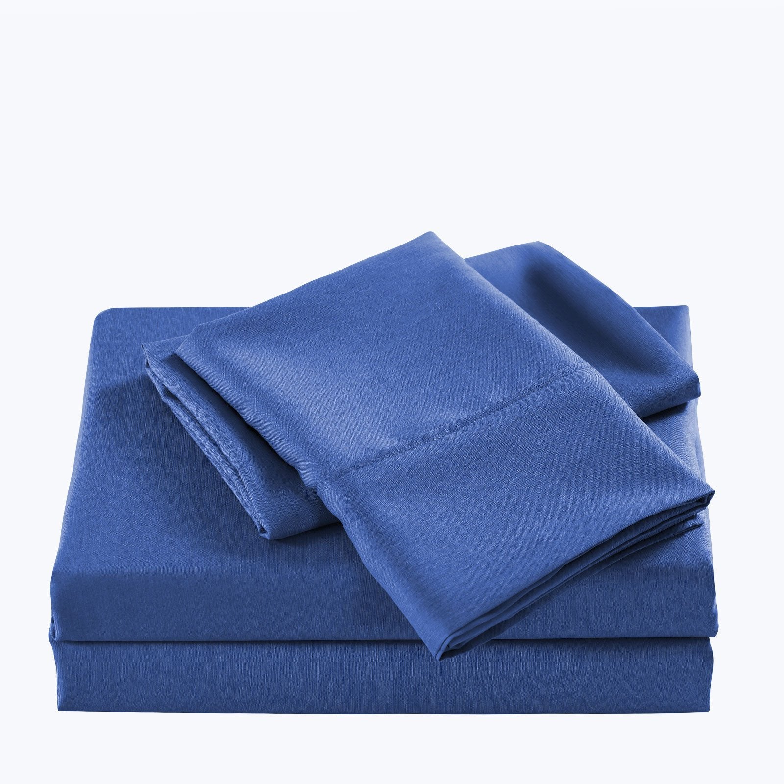 Casa Decor 2000 Thread Count Bamboo Cooling Sheet Set Ultra Soft Bedding King Single Royal Blue - Bedzy Australia