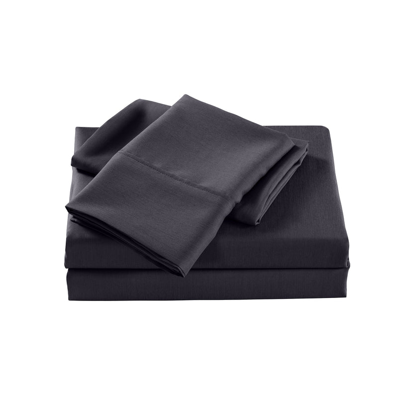Casa Decor 2000 Thread Count Bamboo Cooling Sheet Set Ultra Soft Bedding Queen Charcoal - Bedzy Australia - Home & Garden > Bedding