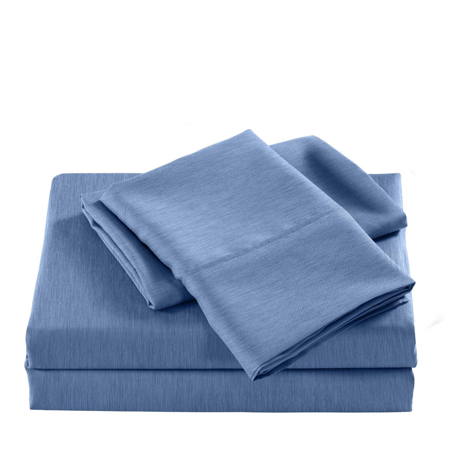 Casa Decor 2000 Thread Count Bamboo Cooling Sheet Set Ultra Soft Bedding Queen Denim - Bedzy Australia