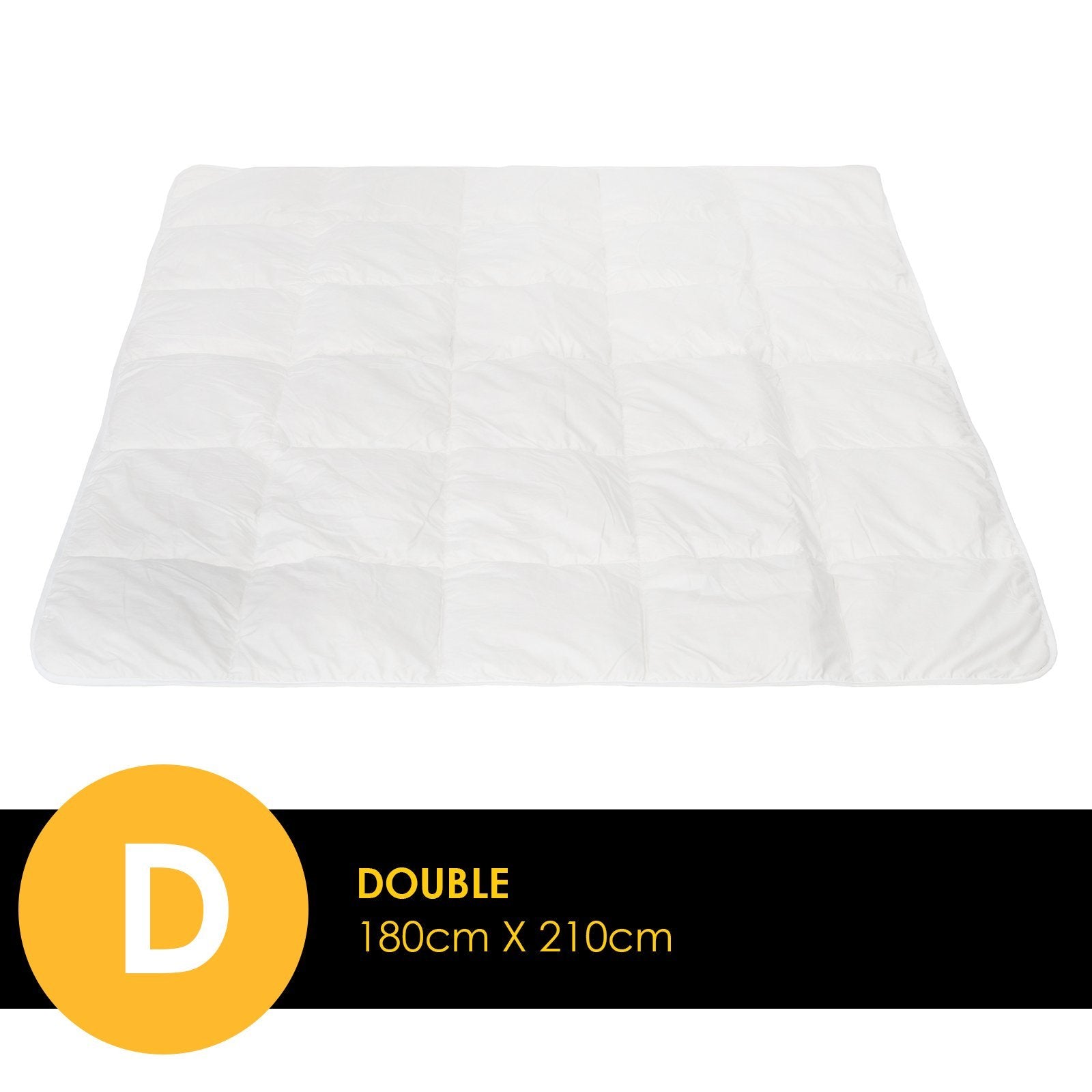 Casa Decor Silk Touch Quilt 360GSM All Seasons Antibacterial Hypoallergenic Double White - Bedzy Australia