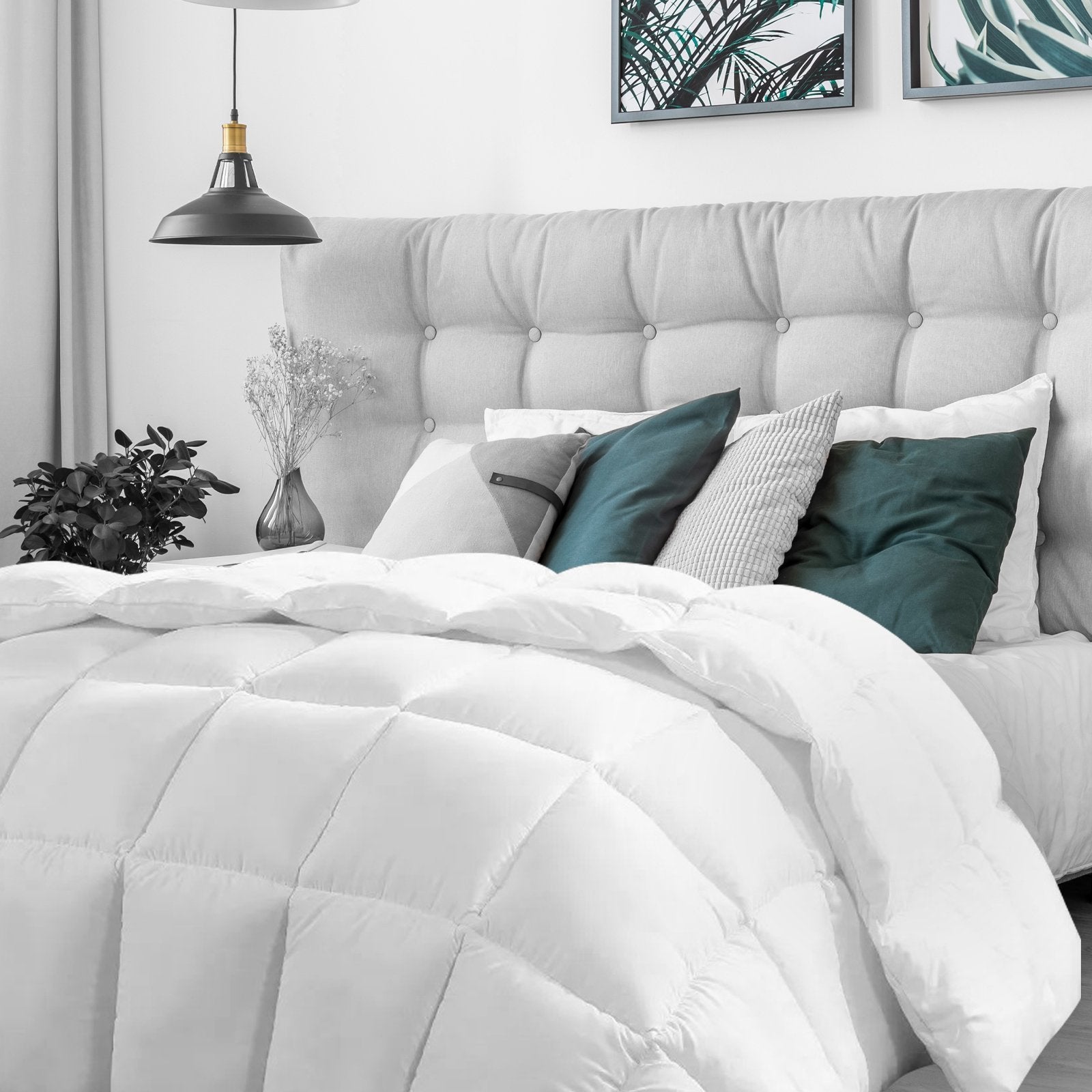 Casa Decor Silk Touch Quilt 360GSM All Seasons Antibacterial Hypoallergenic Single White - Bedzy Australia