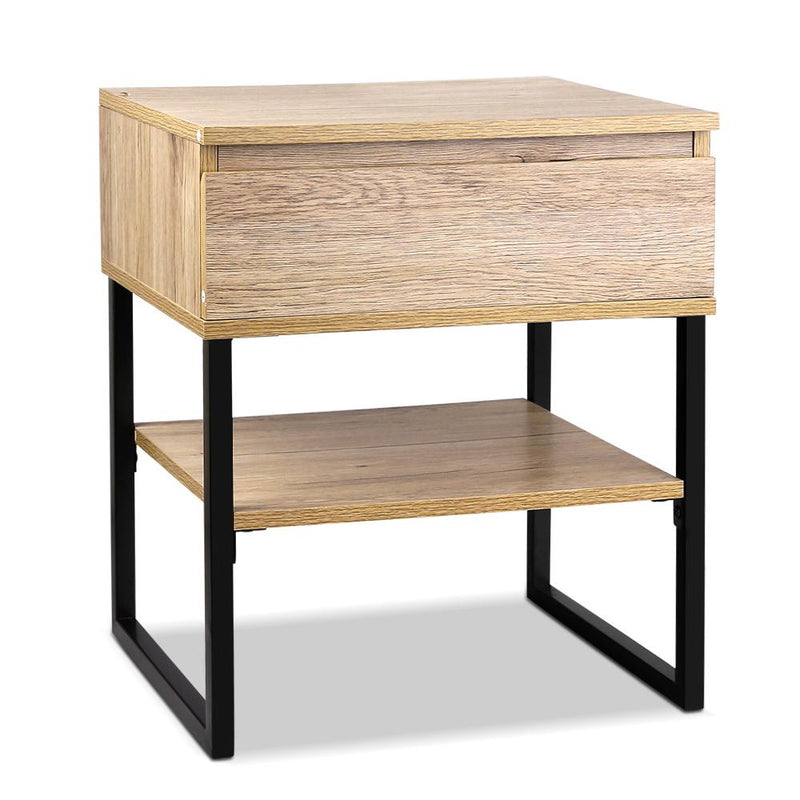 Chest Style Metal Bedside Table - Bedzy Australia - Furniture > Bedroom