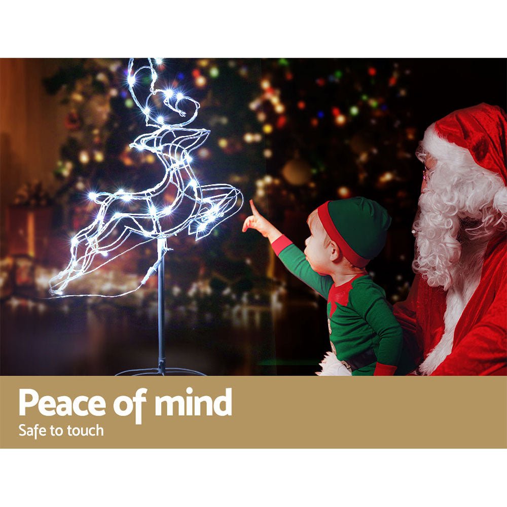 Christmas Motif Lights LED Rope Reindeer Waterproof Outdoor Xmas - Bedzy Australia