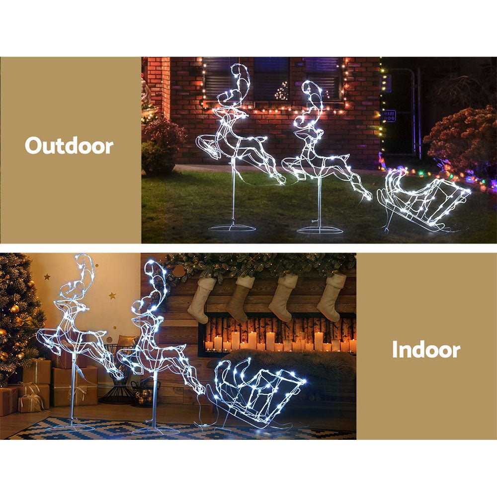 Christmas Motif Lights LED Rope Reindeer Waterproof Outdoor Xmas - Bedzy Australia