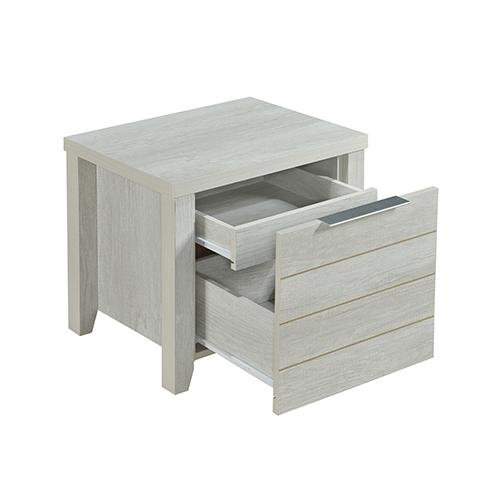 Cielo Bedside Table With Drawer White Ash - Bedzy Australia - Furniture > Bedroom