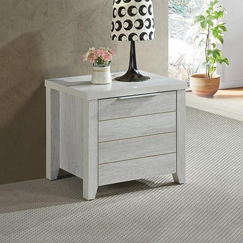 Cielo Bedside Table With Drawer White Ash - Bedzy Australia - Furniture > Bedroom