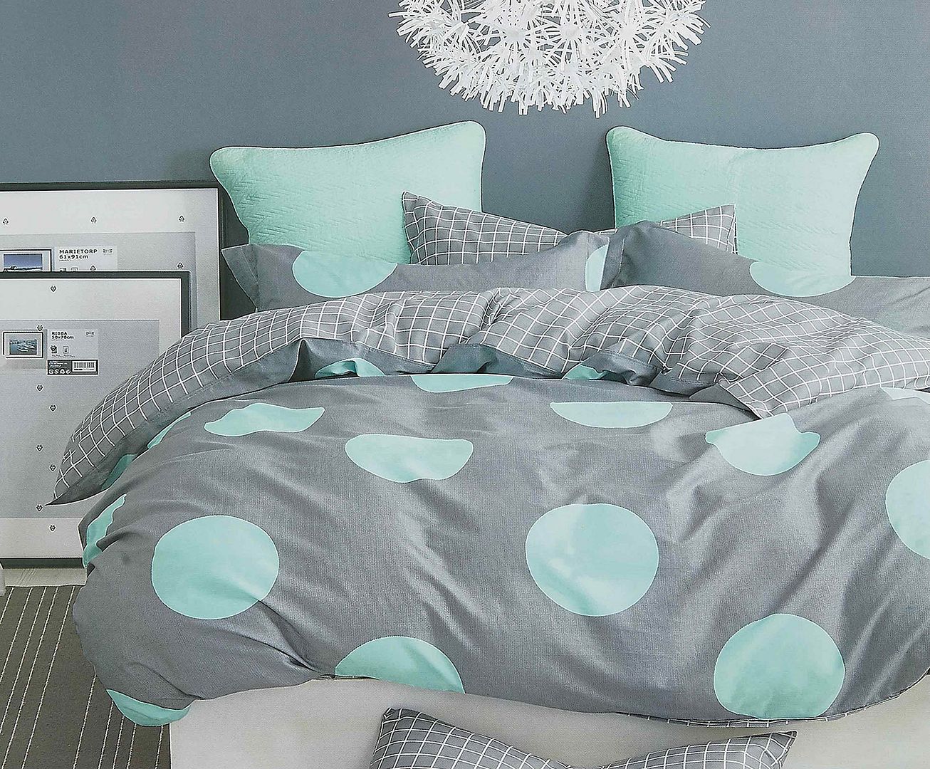 Circles Queen Size Duvet Doona Quilt Doona Duvet Cover Set - Home & Garden > Bedding - Bedzy Australia