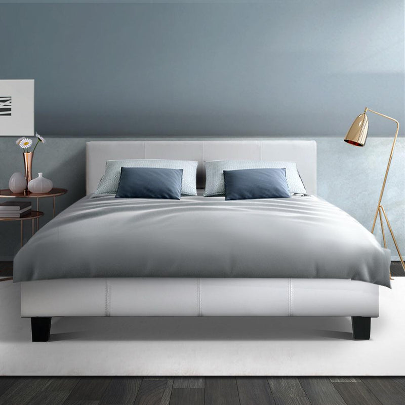 Coogee Double Bed Frame White - Bedzy Australia