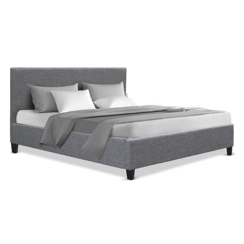 Coogee Queen Bed Frame Grey - Bedzy Australia - Furniture > Bedroom