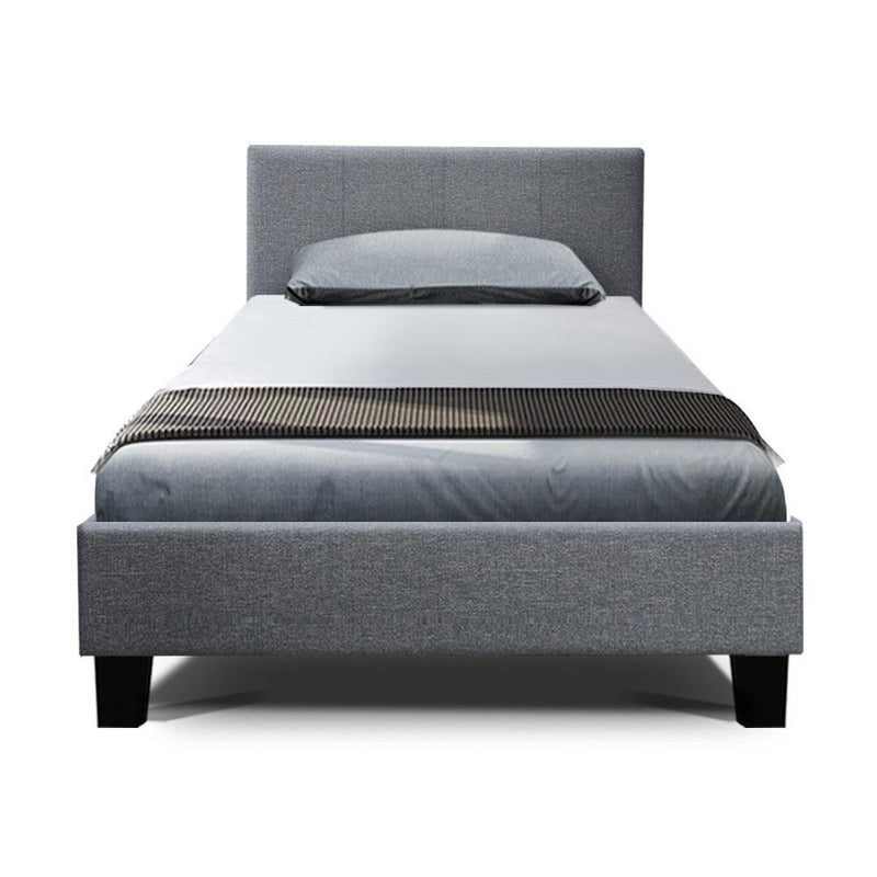 Coogee Single Bed Frame Grey - Bedzy Australia - Furniture > Bedroom