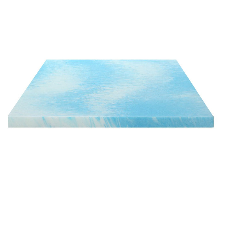 Cool Gel Swirl Infused Memory Foam 5CM Thick Mattress Topper With Bamboo Cover - Queen - Bedzy Australia