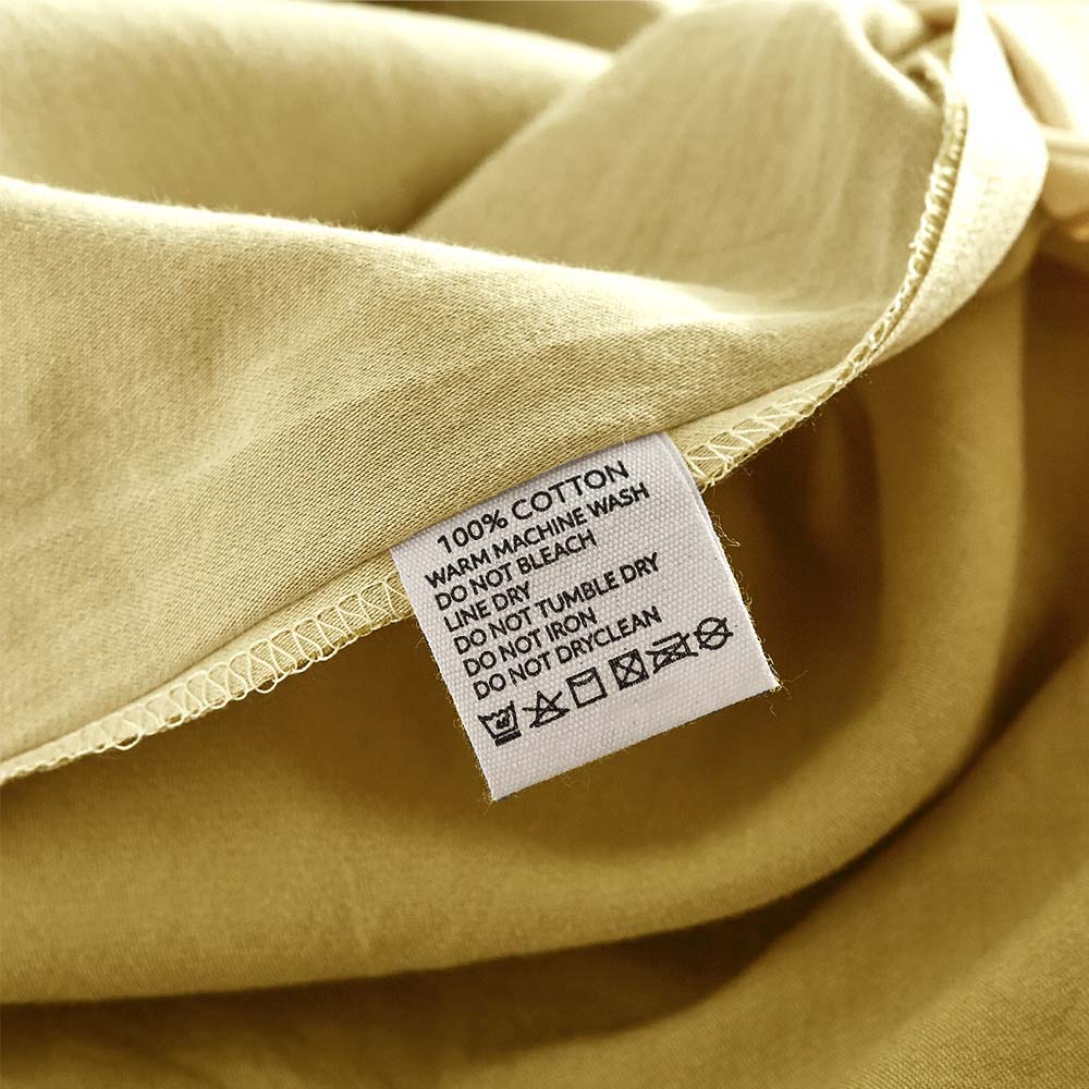 Deluxe Duvet Cover Quilt Set Double Flat Cover Pillow Case Yellow Inspired Double - Bedzy Australia