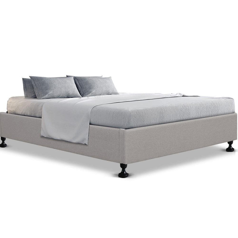 Cottesloe Queen Bed Frame Beige - Bedzy Australia - Furniture > Bedroom