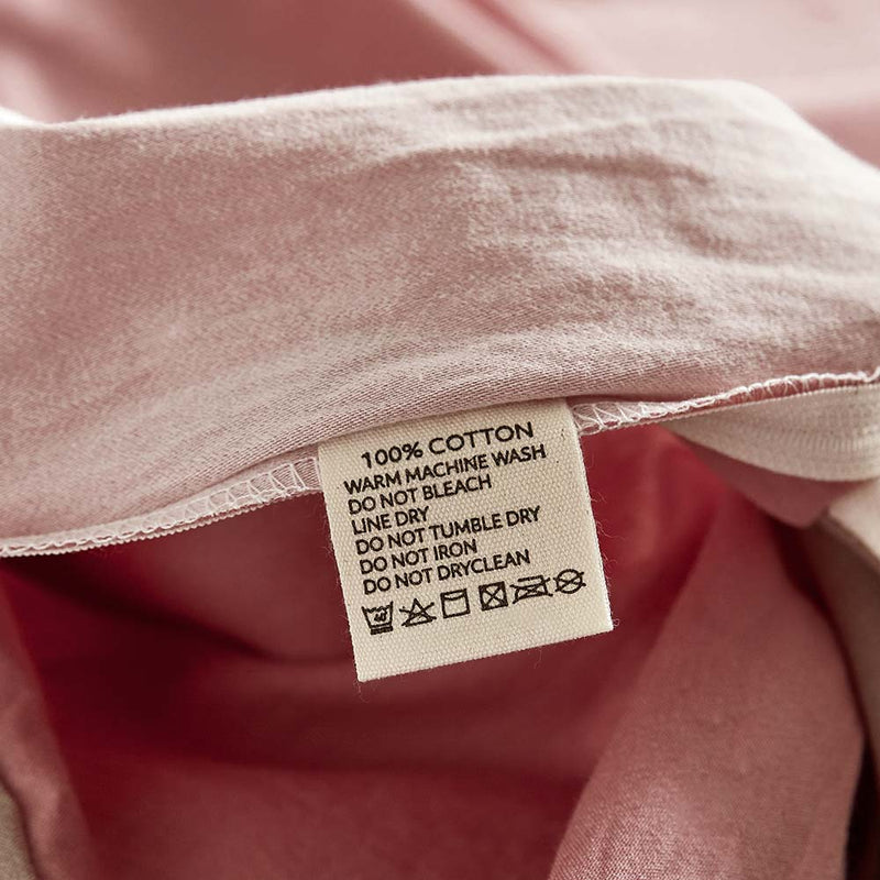 Deluxe Washed Cotton Sheet Set Pink Brown Single - Home & Garden > Bedding - Bedzy Australia