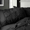 Diamond Pintuck Premium Ultra Soft Standrad size Pillowcases 2-Pack - Black