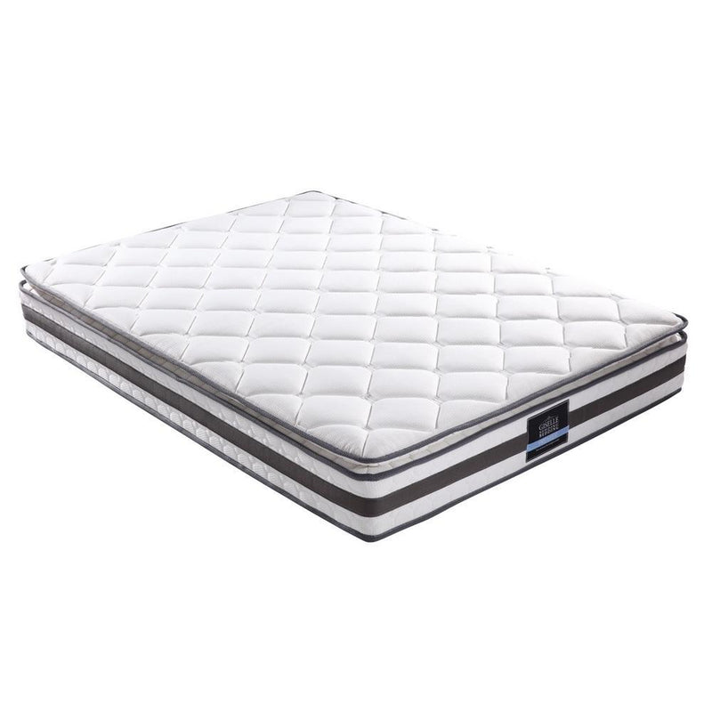 Double Package | Airlie Bed White & Normay Series Pillow Top Mattress (Medium Firm) - Bedzy Australia